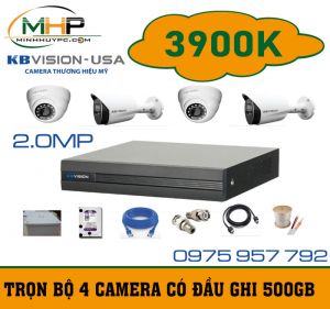 Lắp đặt trọn bộ 4 camera KB 2MP và đầu ghi KBvision 1TB giá chỉ 3900k tại bình dương